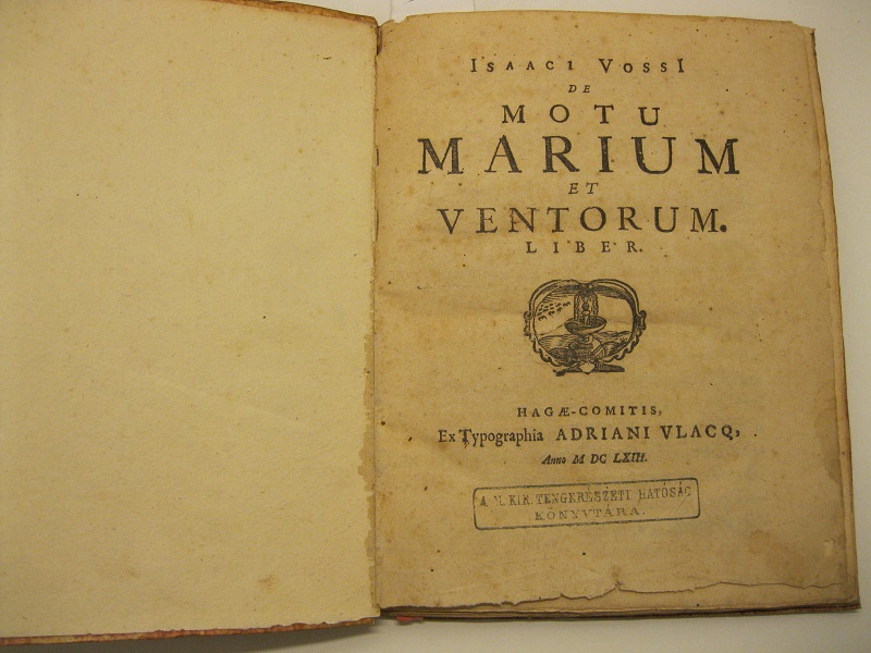 Isaaci Vossi de motu marium et ventorum liber